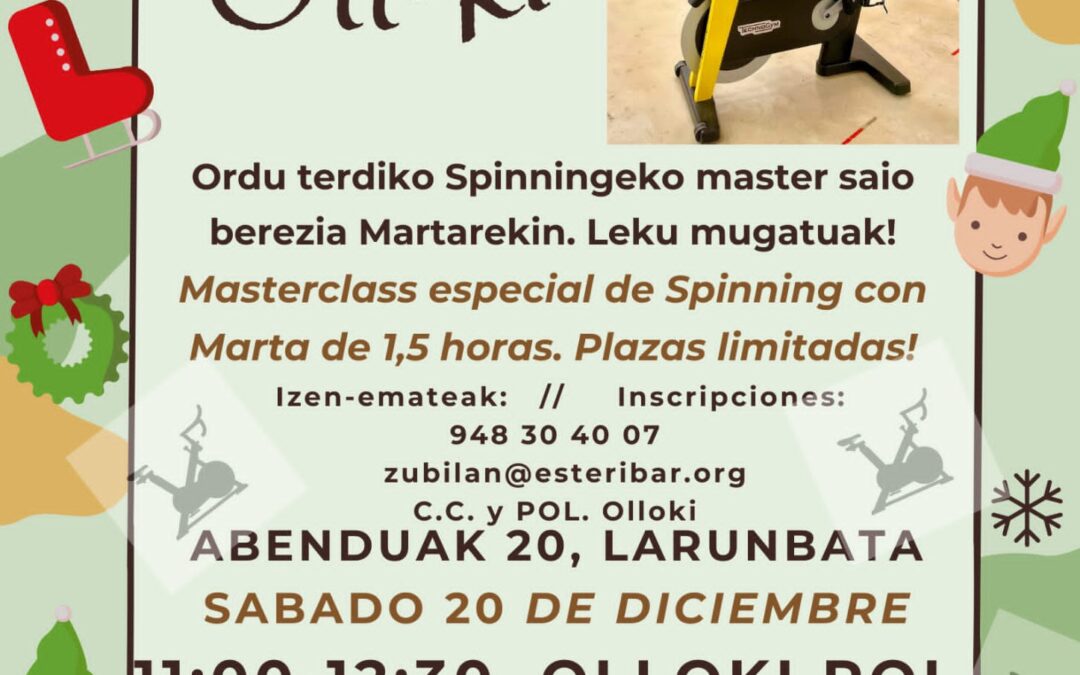 ¡Masterclass especial de Spinning en Olloki con Marta!